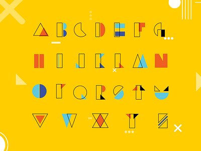 vectores vs tipográfico alphabets branding components design elements minimal shape typography vector yellow