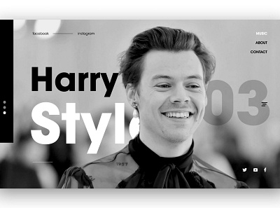 Harry Styles design experience interaction minimal modern sleek text ui ux website
