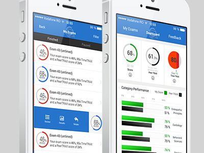 E-Learning application blue interface ios7 slider ui user ux web webdesign