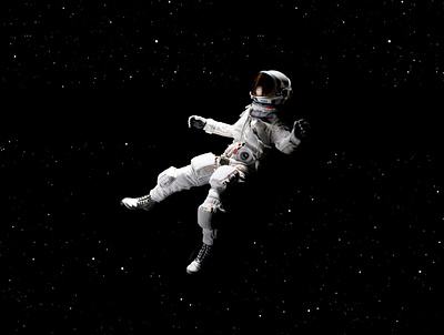 Minimal astronaut collage collage digital space stars