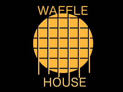 Waffle House branding design logo minimalist typography vector