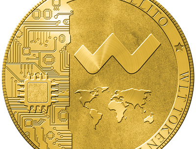 Realistic Gold crypto coin design coin crypto gold golden medal medallion metal metallic realistic