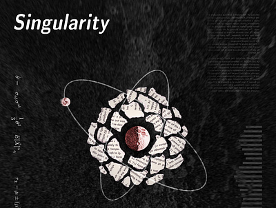 Singularity album music print raster space texture