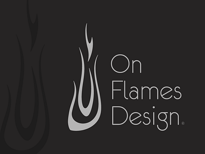 On Flames Design brand design logo