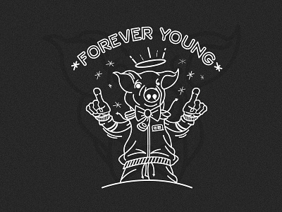 Forever Young icon illustration simpleline 年轻