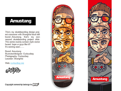 Amustang Skateboarding part4 curiousboy design illustration skateboarding subculture 好奇少年
