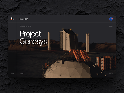 Moon base. Project Genesys - part 2 concept moon moon base space ui user experience ux