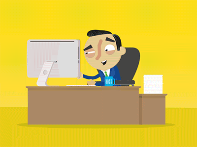 Like a Boss 2d after effects animation character flat