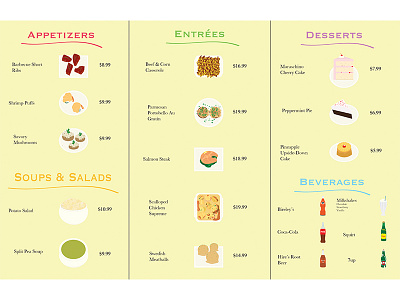 Pop! The Restaurant Menu adobe adobe illustrator designer food illustration graphic design illustration menu design vector