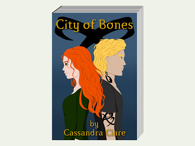 City of Bones Book Cover adobe adobe illustrator book cover design character design dribbbleweeklywarmup graphic design illustration procreate redesign ya novel