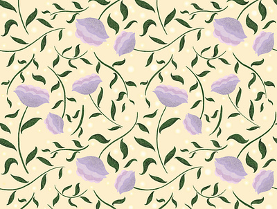 Purple Flowers design designer florals illustration illustrator patterns procreate repeating pattern