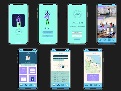 Kind Yoga Mobile App Design