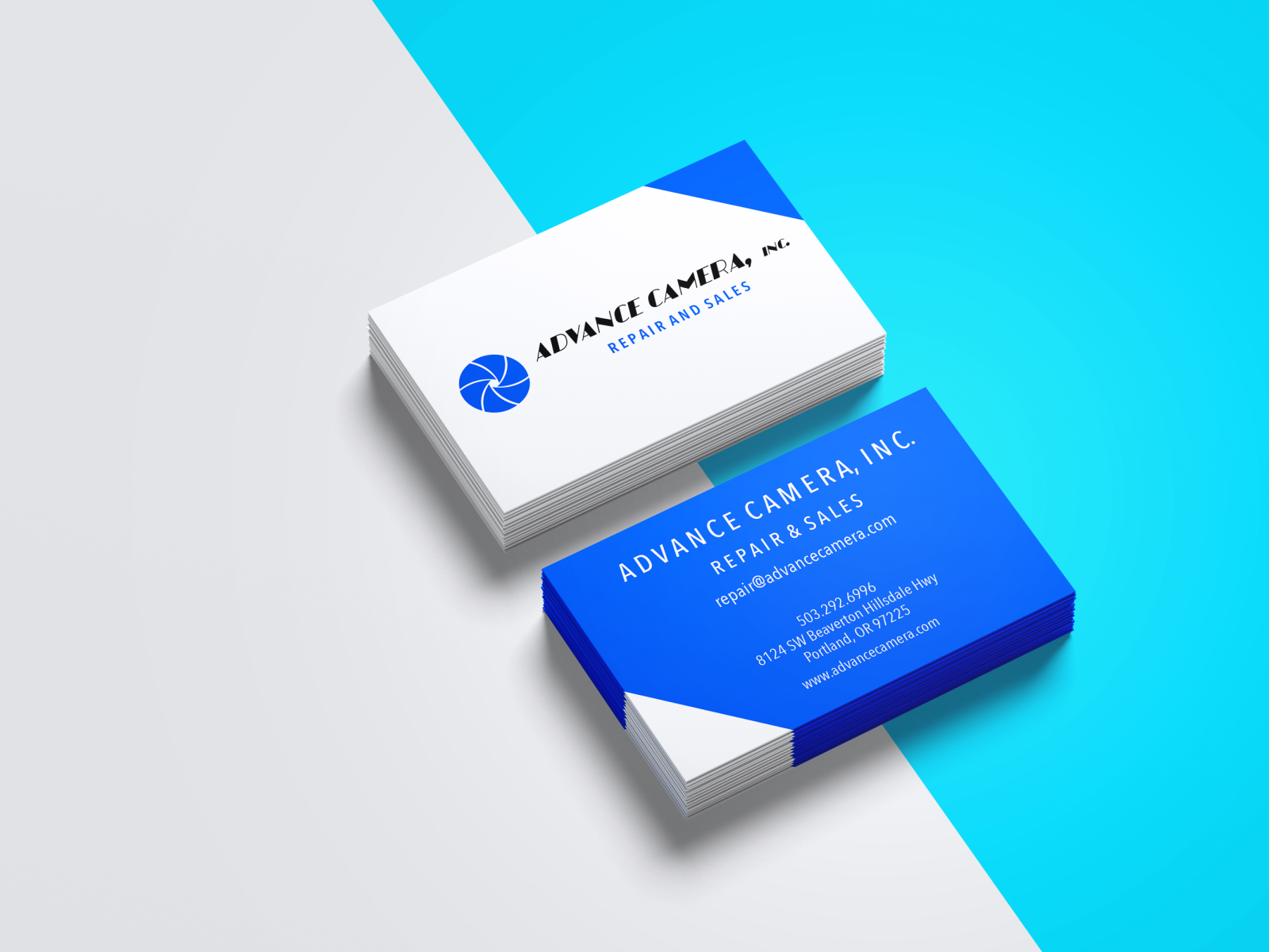 Advance Camera, Inc. Business Cards by Taryn Lewis on Dribbble