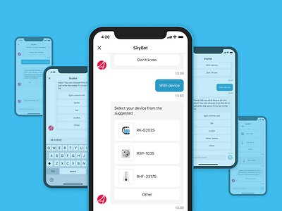 SkyBot — chatbot technical support for users. Mobile app + Web