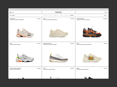Ssense Store Redesign, Web cards catalog ecommerce flat luxury online shop responsive shop sketch ssense store typography ui ux web website