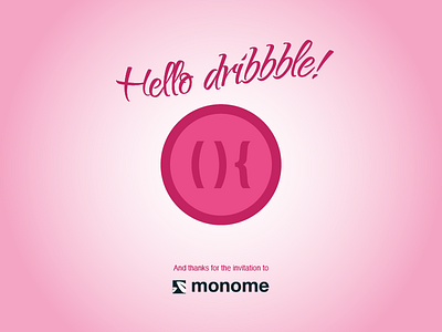 Hello dribbble! And thank you monome :) dribbble monome thank you