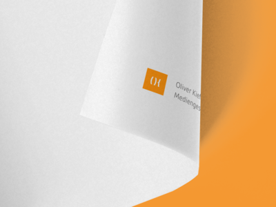 Letterhead: Oliver Kieffer – Mediadesign brand letter letterhead print