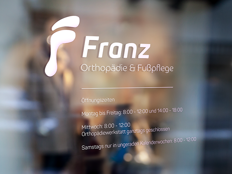 Franz – Orthopädie & Fußpflege shop window brand