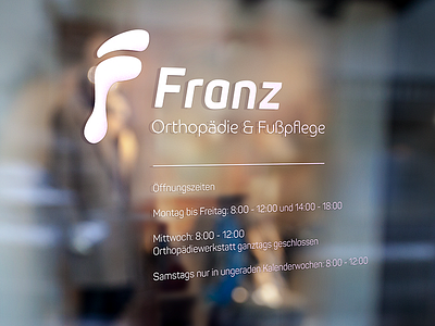 Franz – Orthopädie & Fußpflege brand shop window