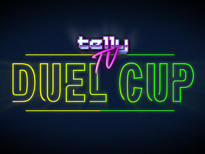 telly TV - Duel Cup 2018 Logo 80 brand gaming gaminglogo logo retro twitch