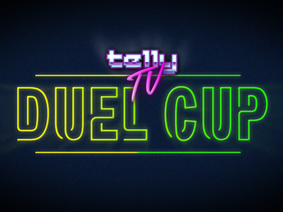 telly TV - Duel Cup 2018 Logo 80 brand gaming gaminglogo logo retro twitch