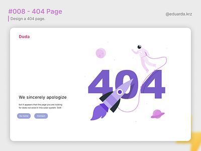 Daily UI Challenge::008 - 404 Page