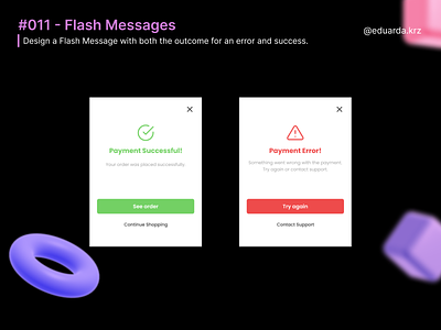 Daily UI Challenge::011 - Flash Messages daily design ui