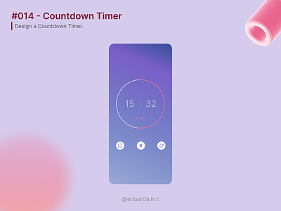 Daily UI Challenge::014 - Countdown Timer app daily design graphic design ui