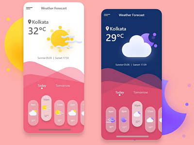 Weather Forecast App UI app art branding clean design flat icon identity illustration illustrator lettering logo minimaluiuxadobexdphotoshop minimalwhatsappphotoshopxd typography ui uiminimalweatherui design ux vector web