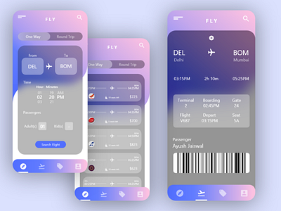 Flight Booking UI app boardingpass booking booking app clean design flat flight icon illustrator minimaluiuxadobexdphotoshop plane ui ux vector