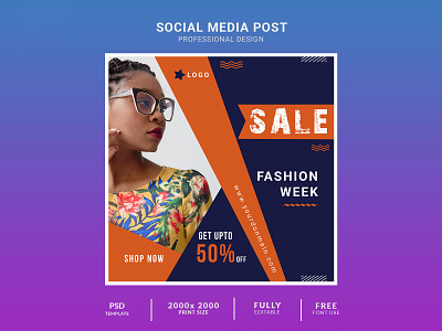 e-commerce and social media design for ads template