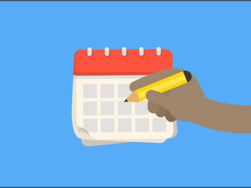 Calendar Animation after effects animation calendar character date hand paper pensil rigging