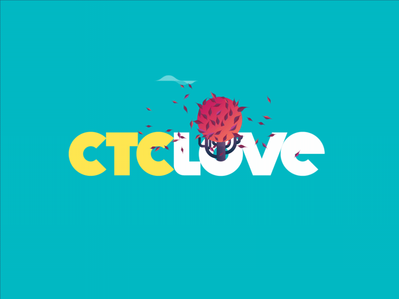 CTC Love Broadcast Design after effects animation broadcast character flower heart motion nature tree