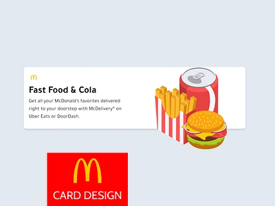 McDonalds TailwindCSS - Card card design illustration typography ui ux web webdesign