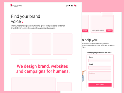 Landing Page - Justify Agency