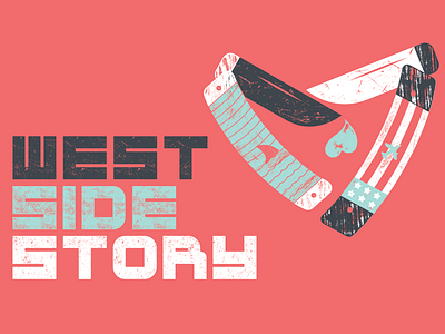 West Side Story Lettering branding illustration lettering texture theatre vector westsidestory