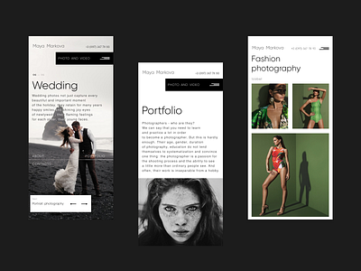 Website portfolio for photographer black photos design ecommerce ecommerce design fashion minimal mobile portfolio ui ux web website website design wedding