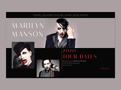 Marilyn Manson daily daily design daily ui dailyui dark design interface ui ui design uidesign uiux ux uxdesign web web design webdesign website website design webuiuxdesign