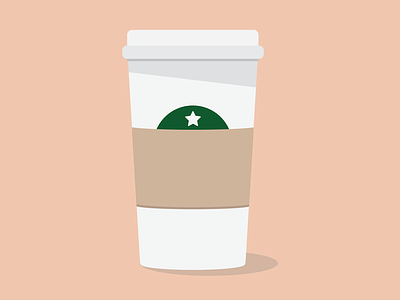 Dreaming of Coffee coffee cup flat illustration starbucks take out vector