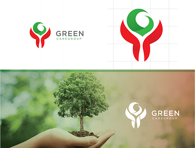 Green Care green logo logo design logos logotype