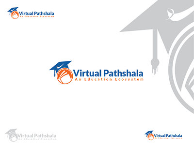 Virtual Pathshala Logo branding design drawline education graphic graphicdesign graphics illustrator logo logo design virtual work