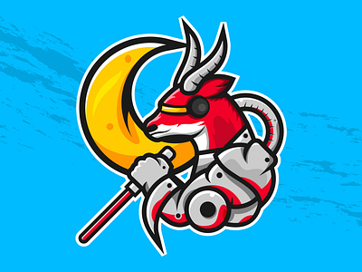 Antelope Cyborg antelope artwork branding design graphic design illustration mascot nft nft art vector