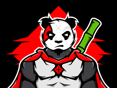 Panda Fighter with Bamboo artwork bamboo branding design fighter graphic design illustration mascot nft nft art panda vector