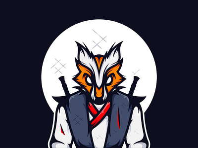 Fox Shifu Kungfu Master animation artwork branding design fox graphic design illustration kungfu logo mascot master moon nft nft art shifu vector