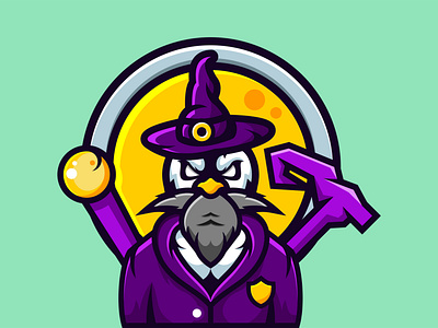 Penguin Witch artwork branding design game graphic design halloween illustration logo mascot nft nft art penguin vector witch