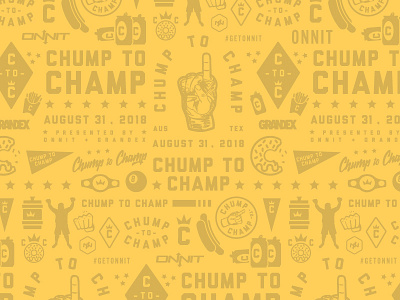 Chump to Champ boxing branding chump to champ illustration lock up monochromatic onnit pattern
