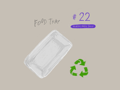 Plastic Free July 22 - Food trays daily illustration design everyday illustration noplastic plasticfreejuly