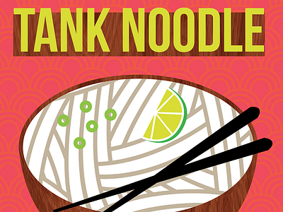 Tank Noodle chicago food illustration noodle pattern vietnamese