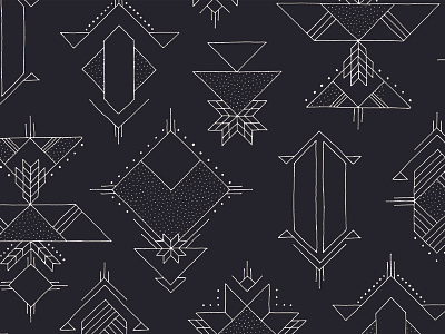Geometric pattern black and white doodle hand drawn illustration pattern pattern design pen and ink surface design textile design
