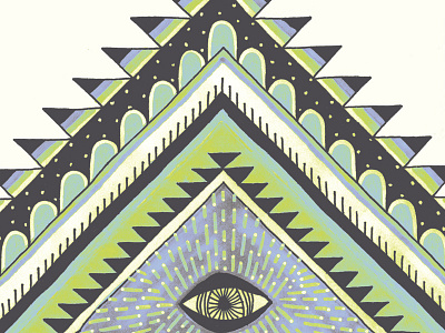 Eye see u drawing geometric illustration pattern pattern design pen and ink textile design tribal watercolor